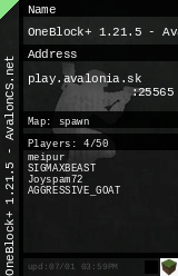 OneBlock+ 1.21.5 - AvalonCS.net